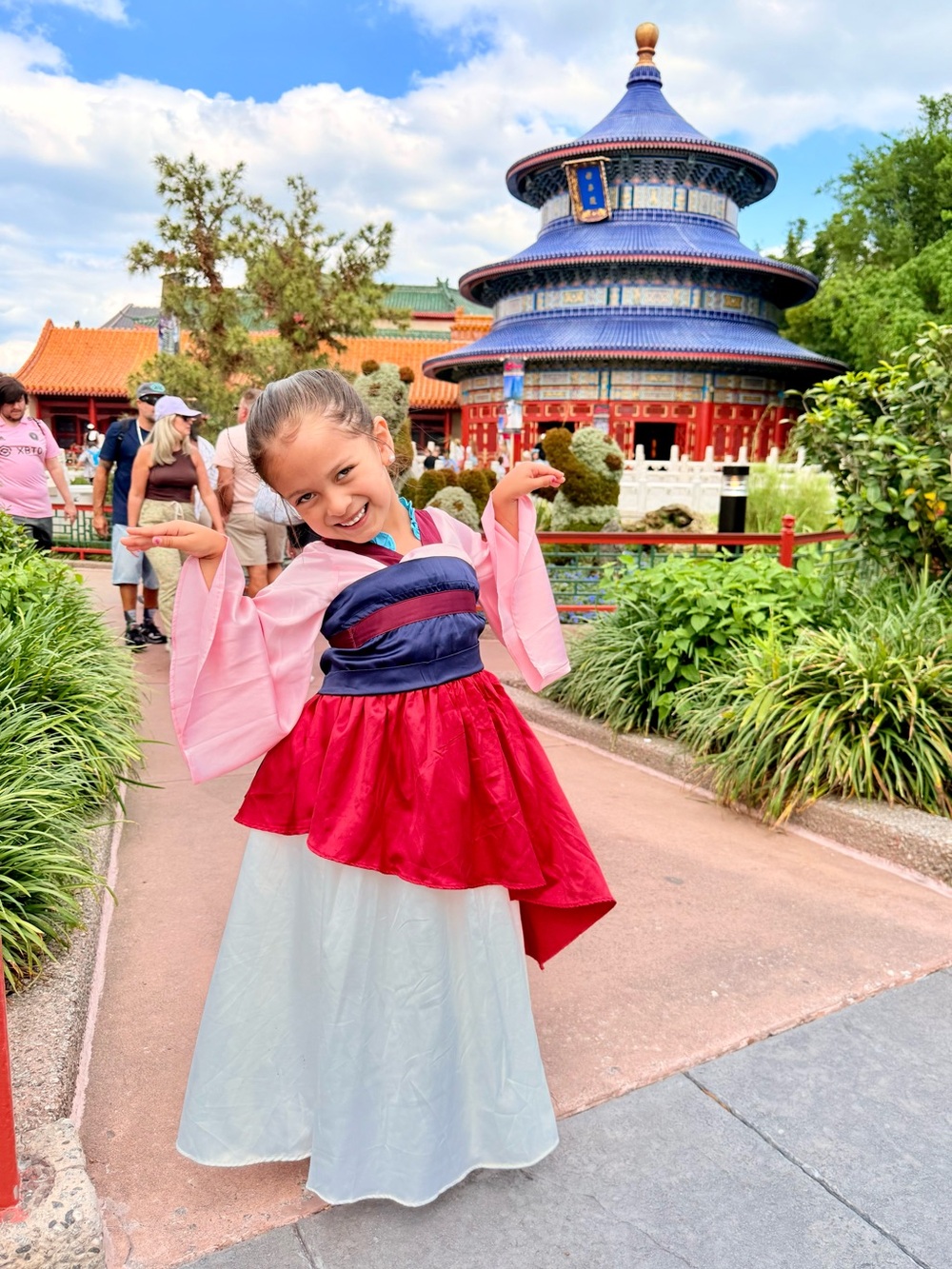 GUC Only Little Once -Disney’s Mulan Satin Layered Dress with Lilac Sash - Picture 10 of 10
